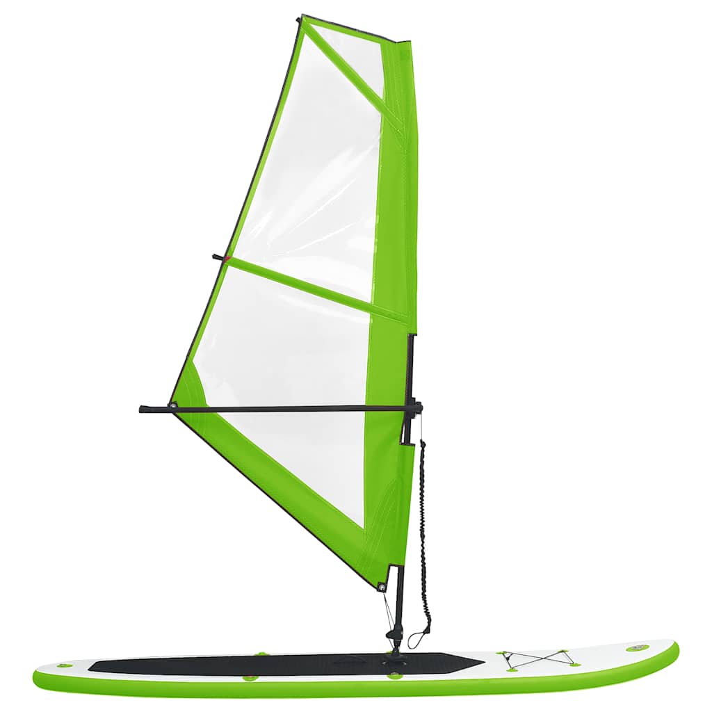Aufblasbares SUP-Board mit Segel Set Rot und Weiß