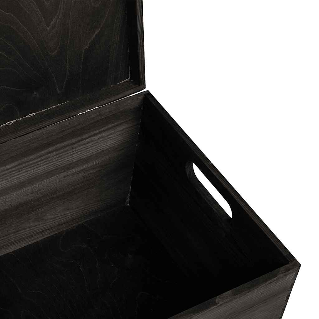 Holzkiste mit Deckel 40x30x13 cm Massivholz Kiefer