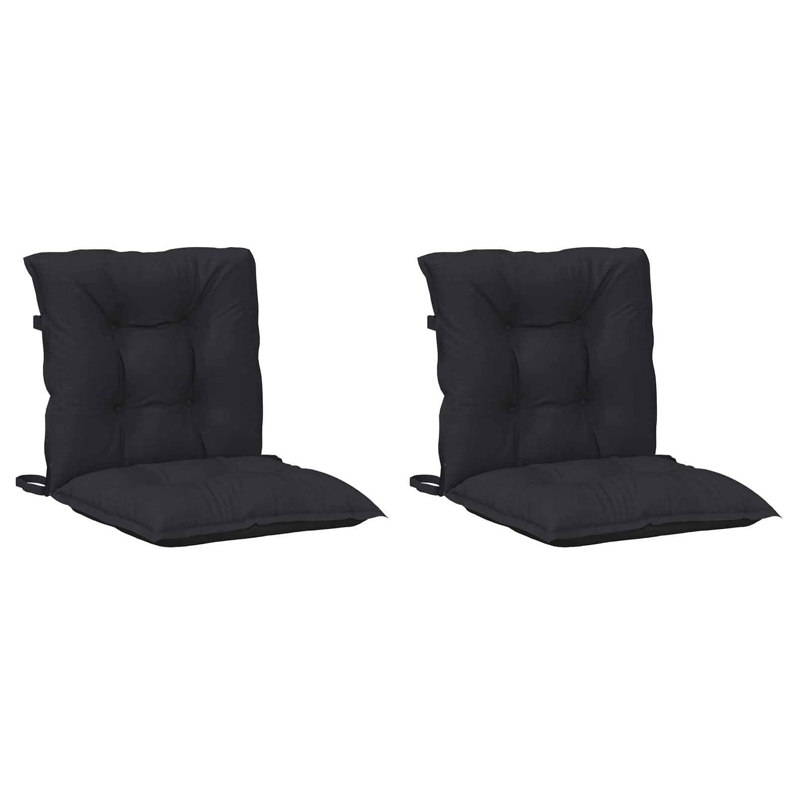 Niedriglehner-Auflagen 2 Stk Melange Anthrazit 100x50x7cm Stoff