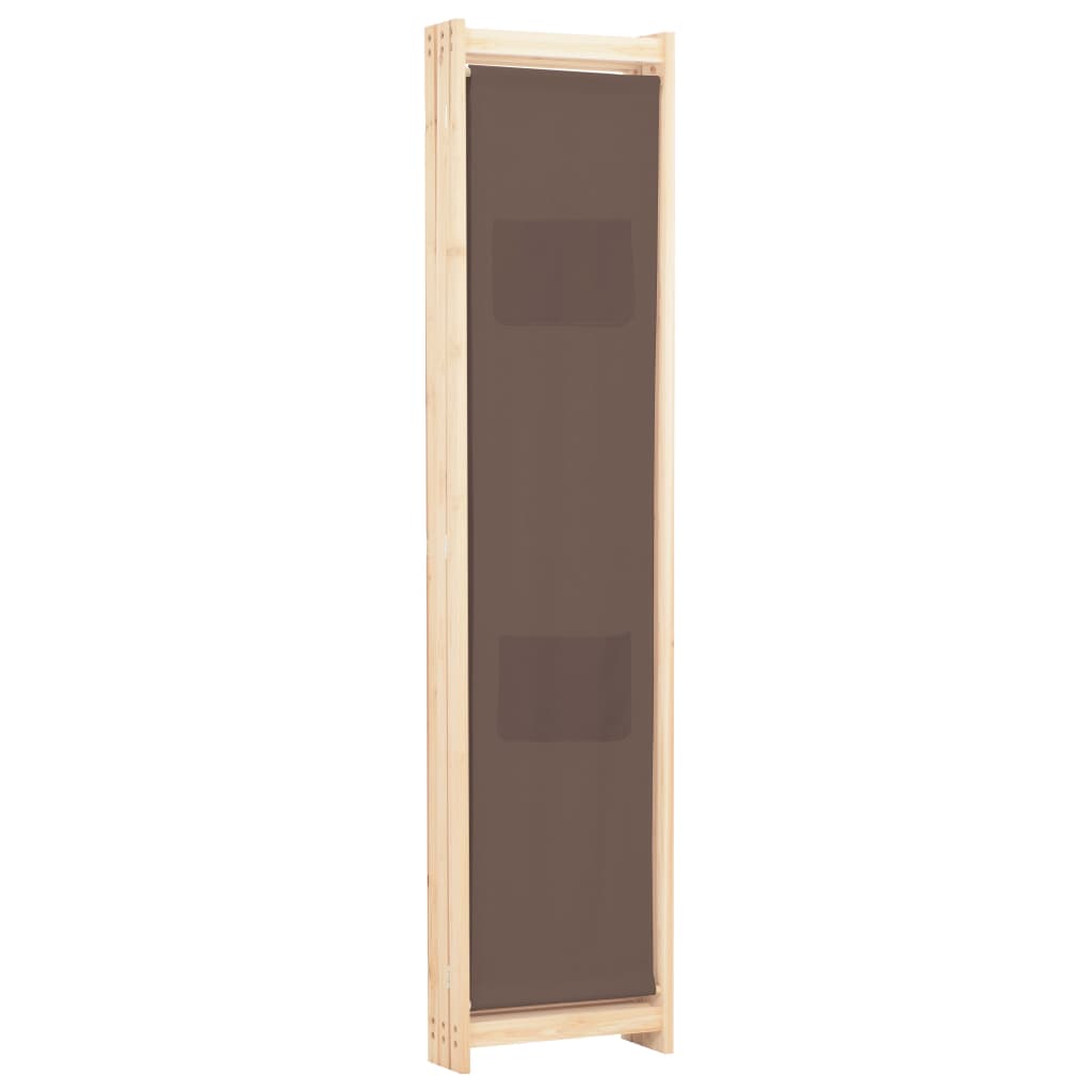5-teiliger Raumteiler Creme 200 x 170 x 4 cm Stoff