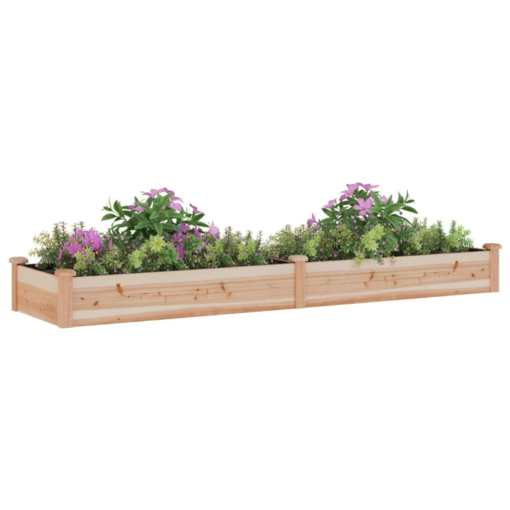 Hochbeet mit Einsatz Grau 120x45x25 cm Massivholz Tanne