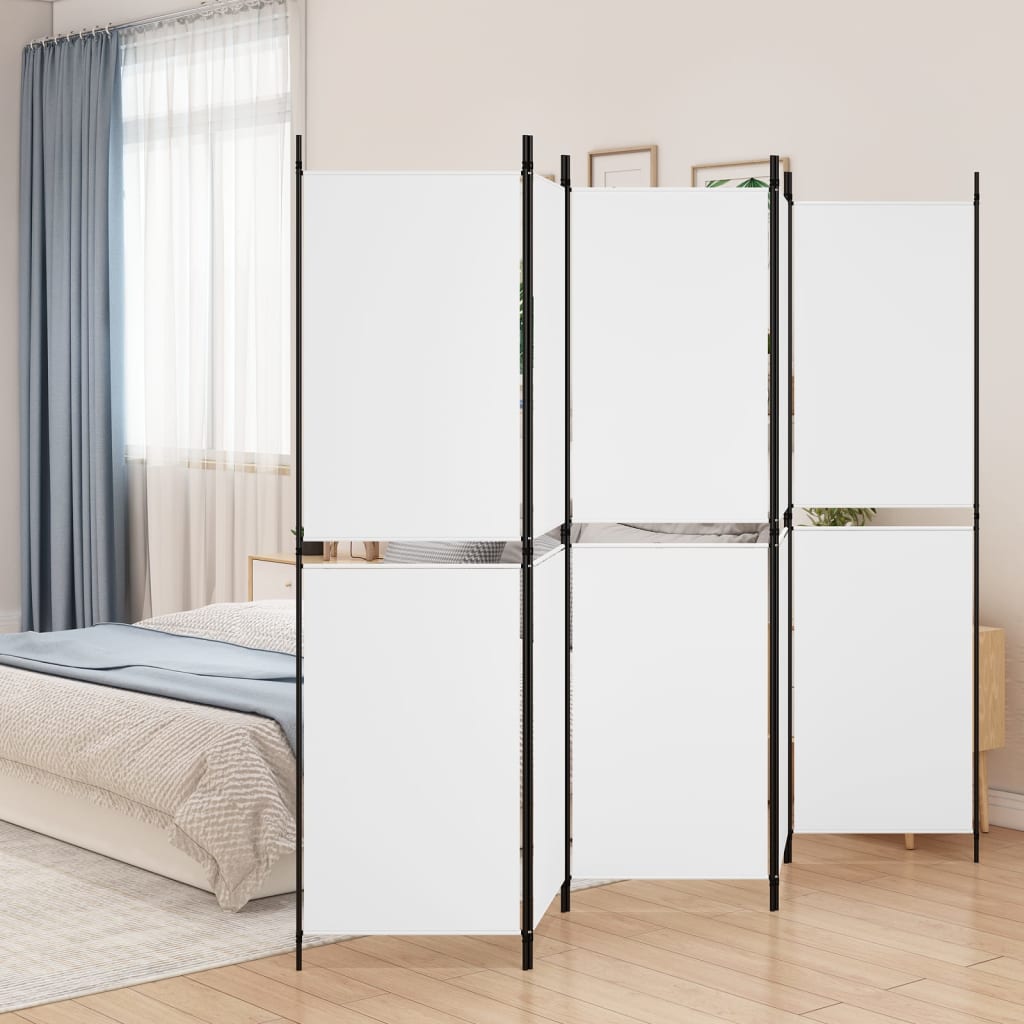 3-teiliger Raumteiler Beige 150 x 180 cm Stoff