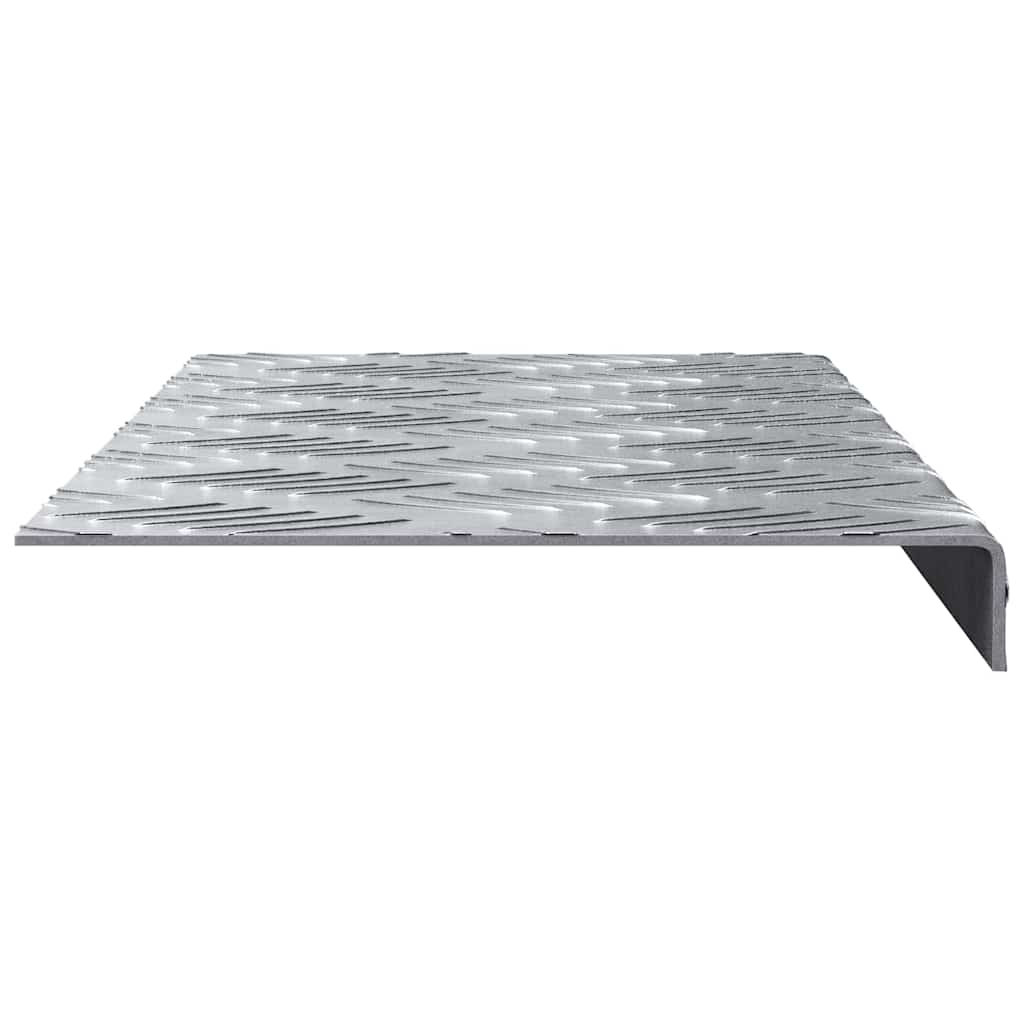 Treppe Tritt Halbmond 5 pcs Silber 60 x 18 x 2,5 cm Aluminium
