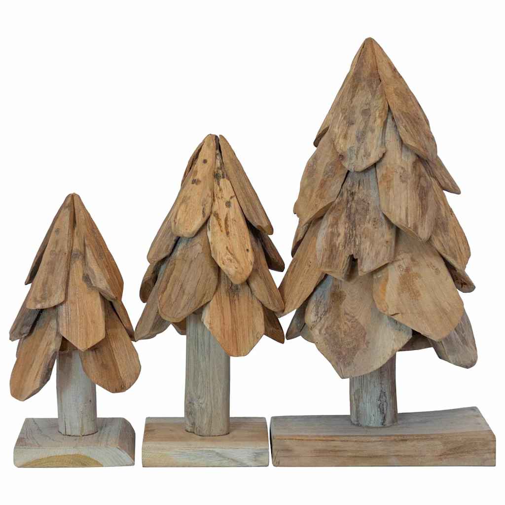 Weihnachtsbaum mit Ständer Braun 61 cm Massivholz Teak