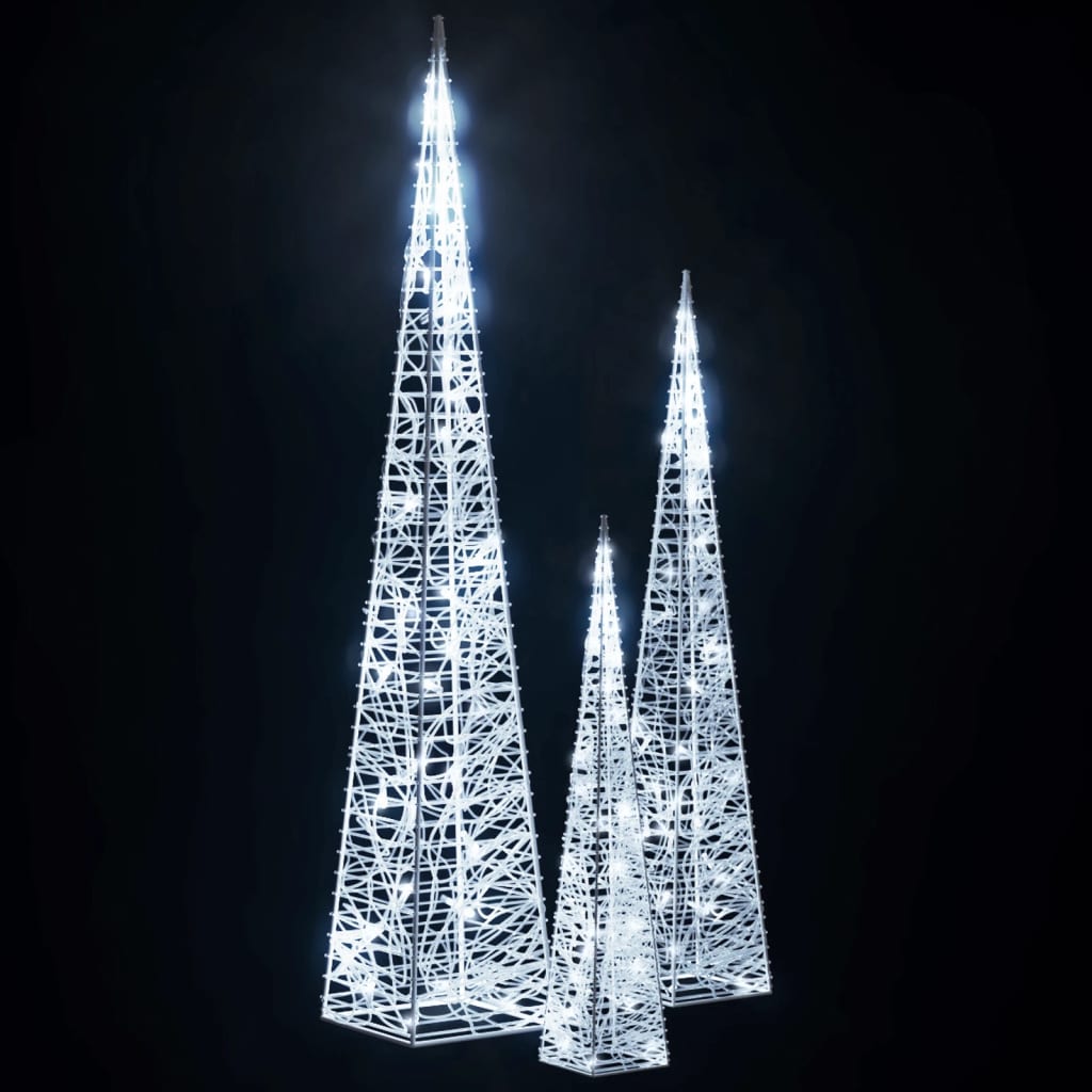 LED-Leuchtkegel Acryl Deko Mehrfarbig 90 cm