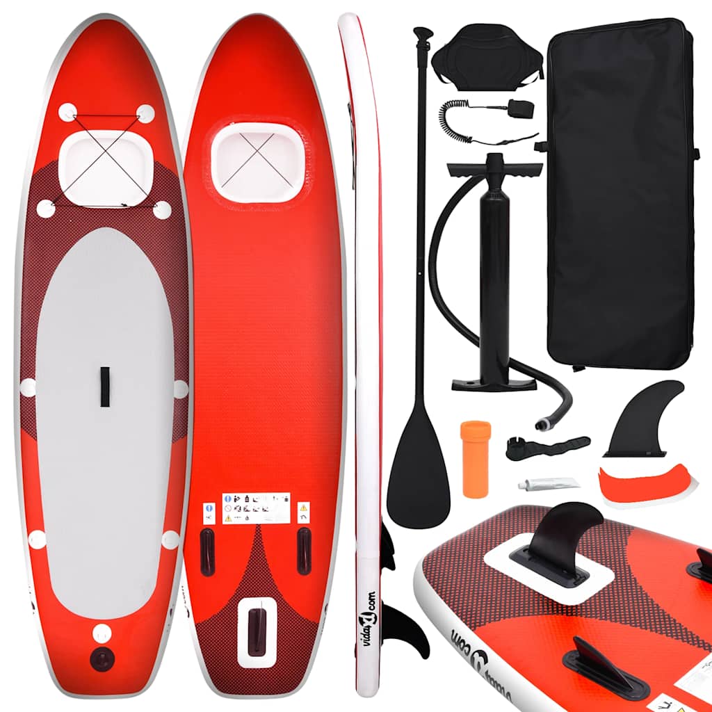 SUP-Board-Set Aufblasbar Blau 300x76x10 cm
