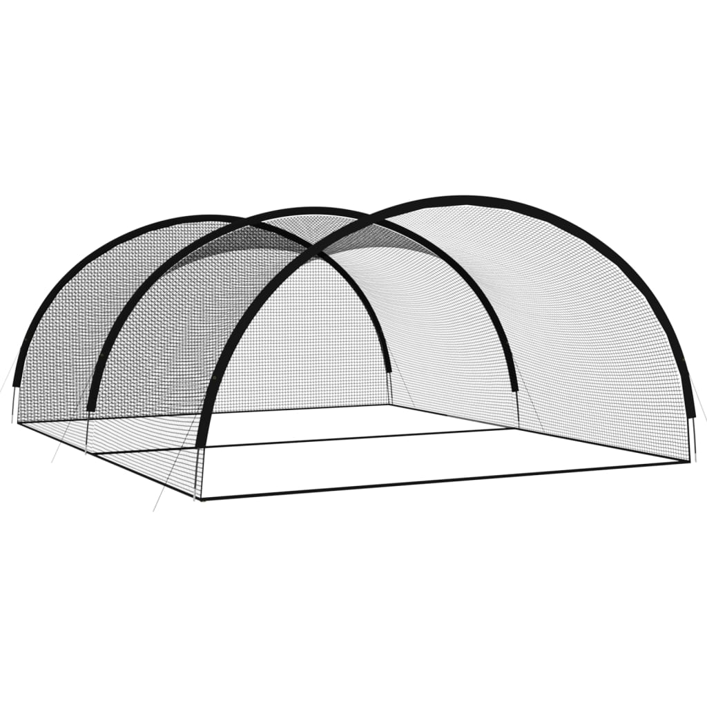 Baseball-Schlagkäfig Schwarz 600x400x250 cm Polyester