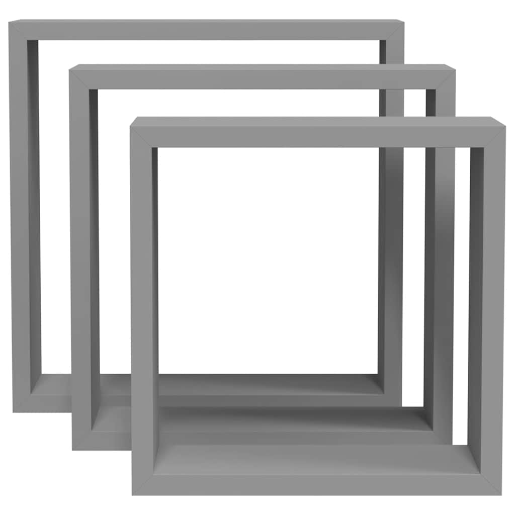 Würfelregale 3 Stk. Schwarz MDF