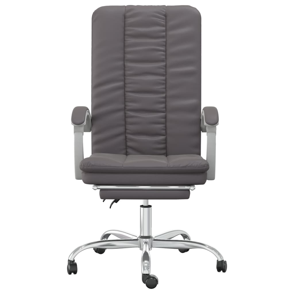 Bürostuhl mit Liegefunktion Schwarz Kunstleder