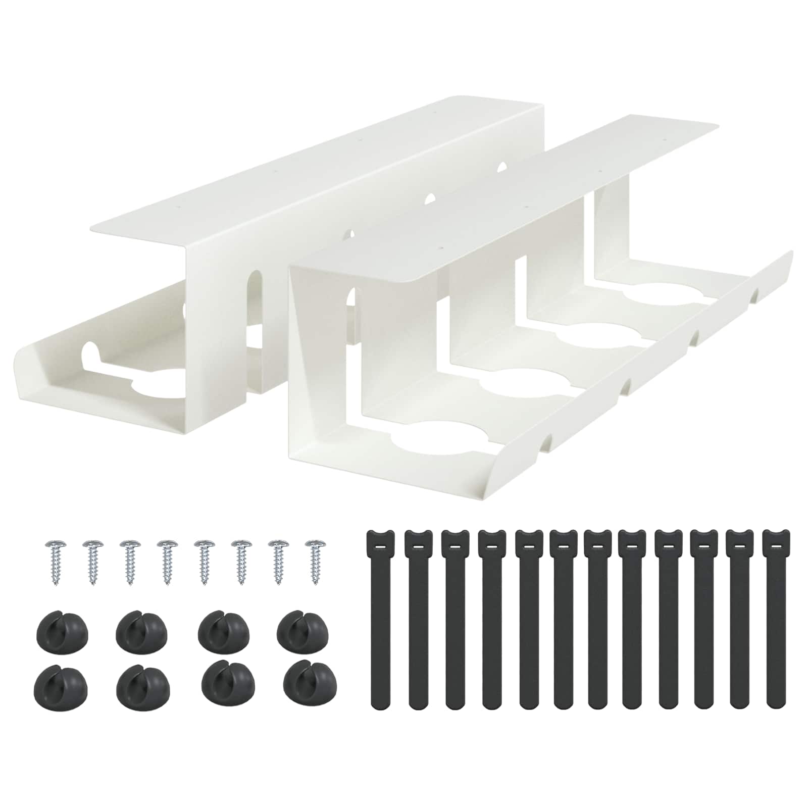 Unter dem Schreibtisch Kabelmanagement Tray 2 Stk. Anthrazit