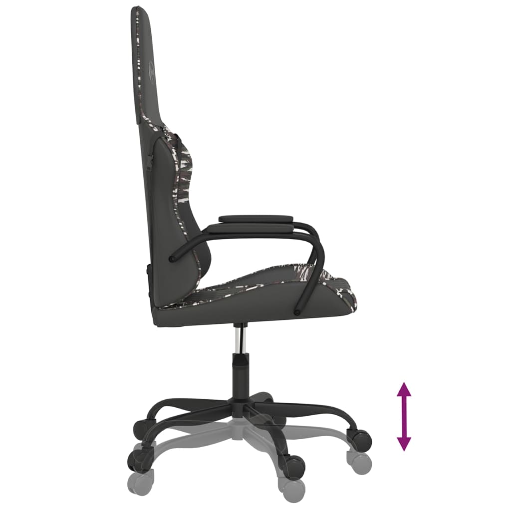 Gaming-Stuhl mit Massagefunktion Schwarz und Blau Kunstleder