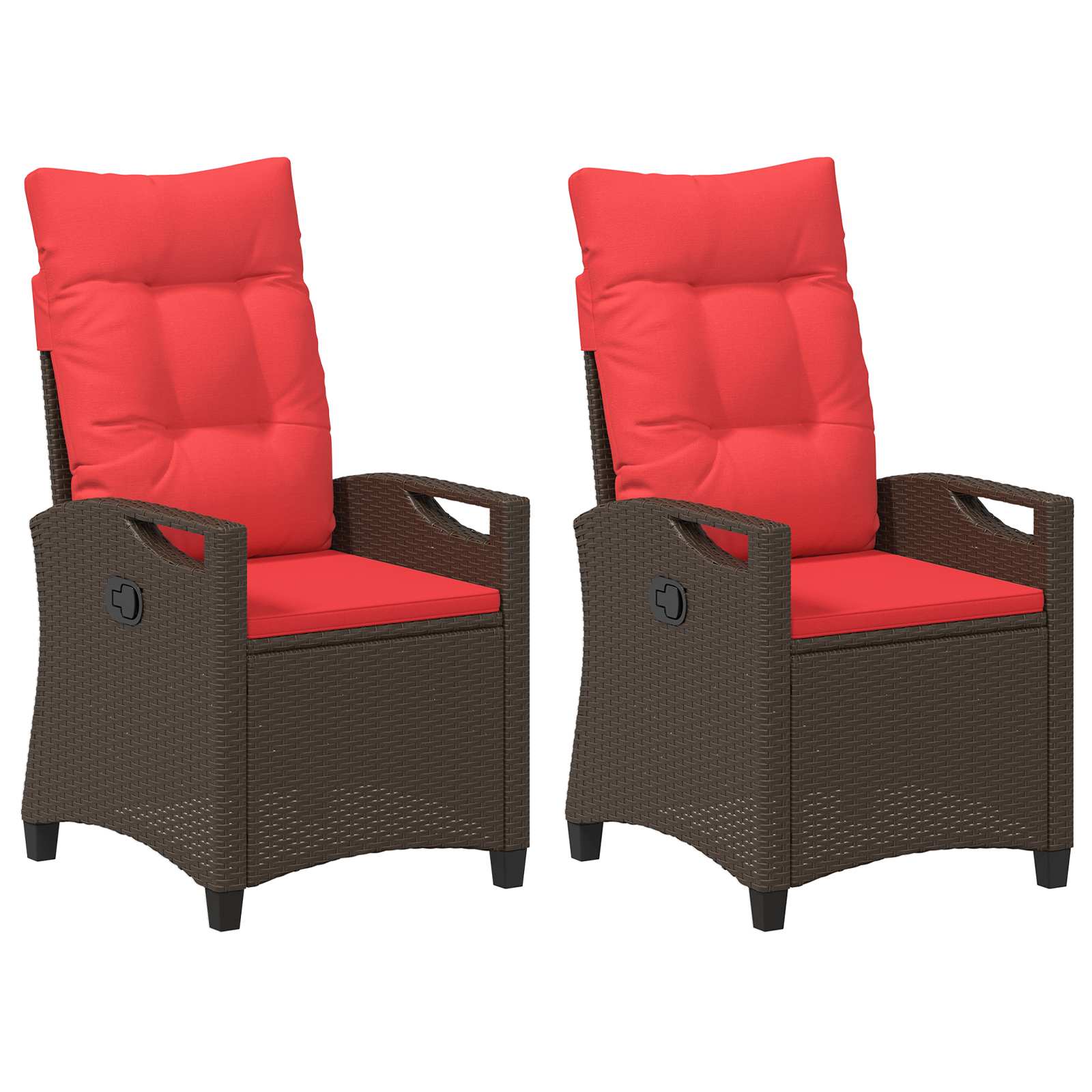 Gartenstuhl 2 pcs Schwarz 56 x 64 x 94 cm Stahl und Polyester