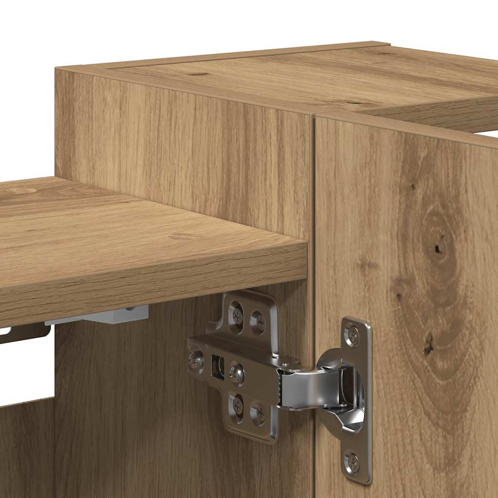 Bad-Spiegelschrank Weiß 80x20,5x64 cm Holzwerkstoff