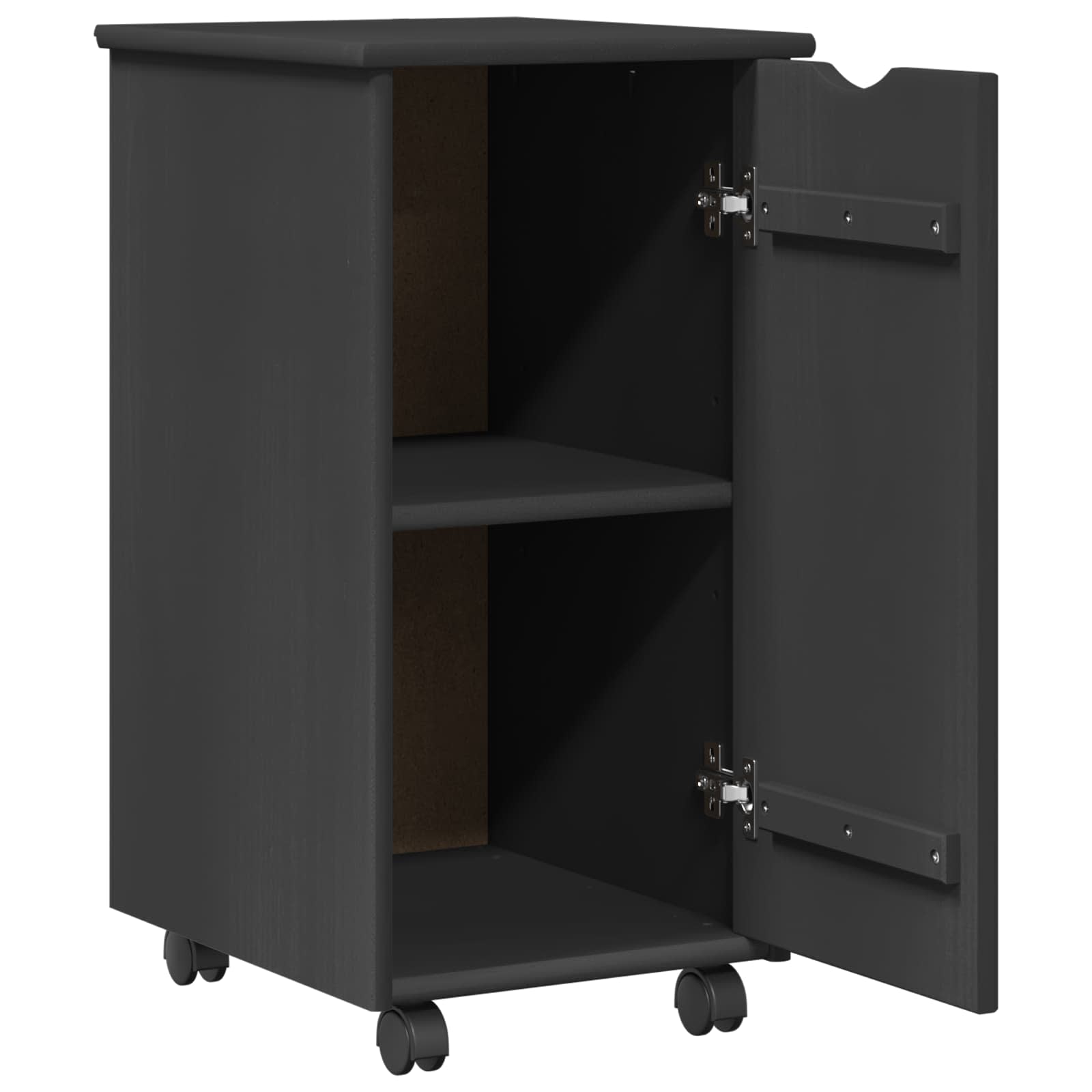 Rollschrank Honigbraun 34 x 39 x 65,5 cm Massivholz Kiefer