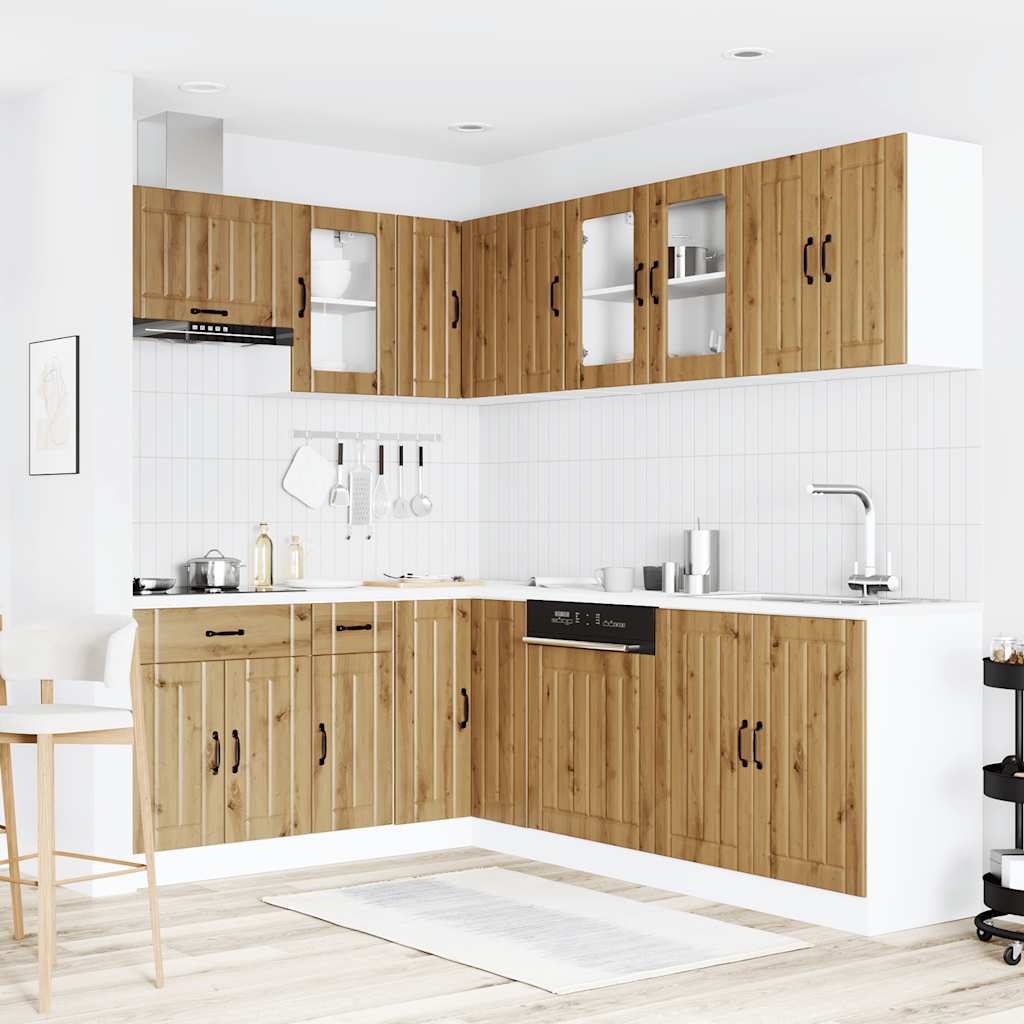 11-tlg. Küchenschrank-Set Lucca Weiß Holzwerkstoff