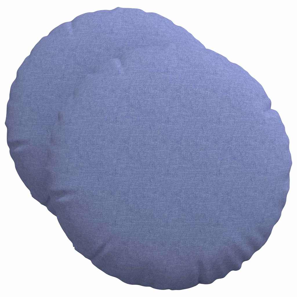 Sitzkissen 2 pcs Hellgrau Ø30 x 13 cm Stoff