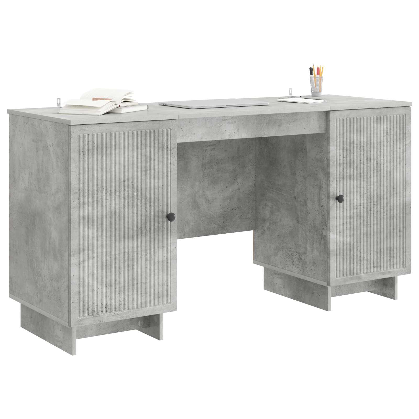 Schreibtisch Schwarz Holzwerkstoff 142,5 x 50 x 75 cm