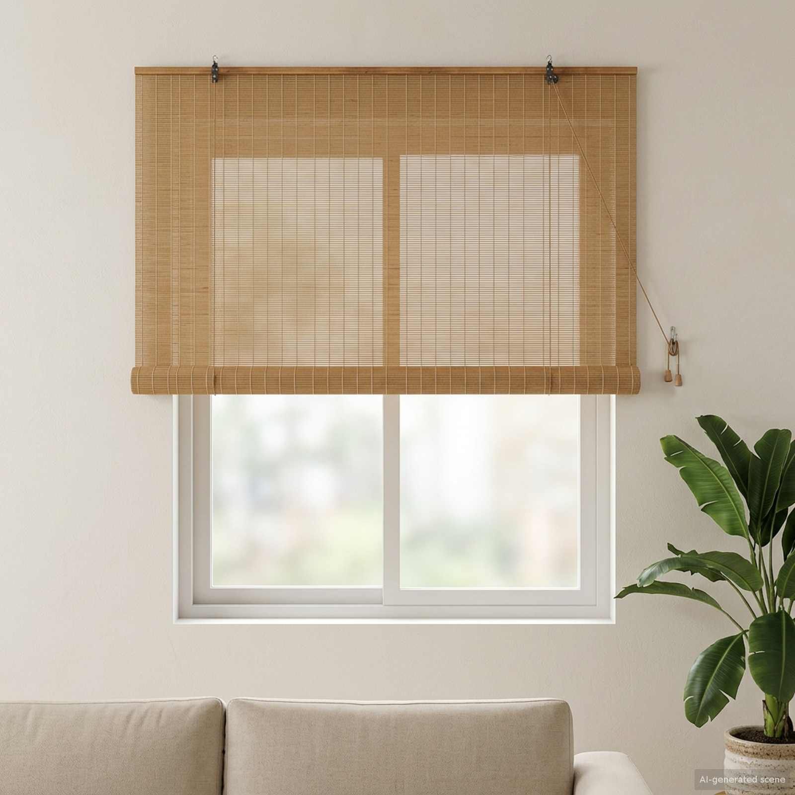 Rollo Braun 60 x 160 cm Bambus