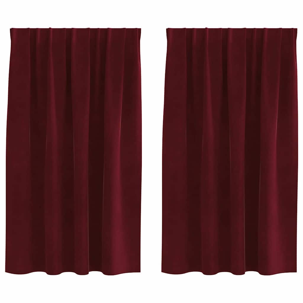 Verdunkelungsvorhänge 2 pcs Schwarz 140 x 140 cm Samt