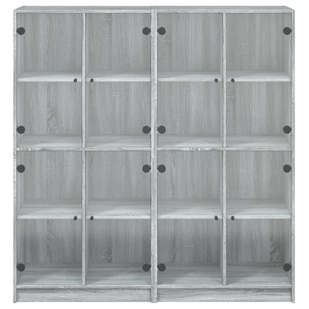 Bücherschrank mit Türen Weiß 136x37x142 cm Holzwerkstoff