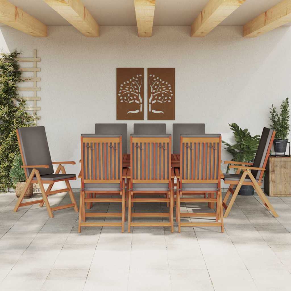 Gartenstuhl 4 pcs Braun und Grau 57 x 71,5 x 104 cm