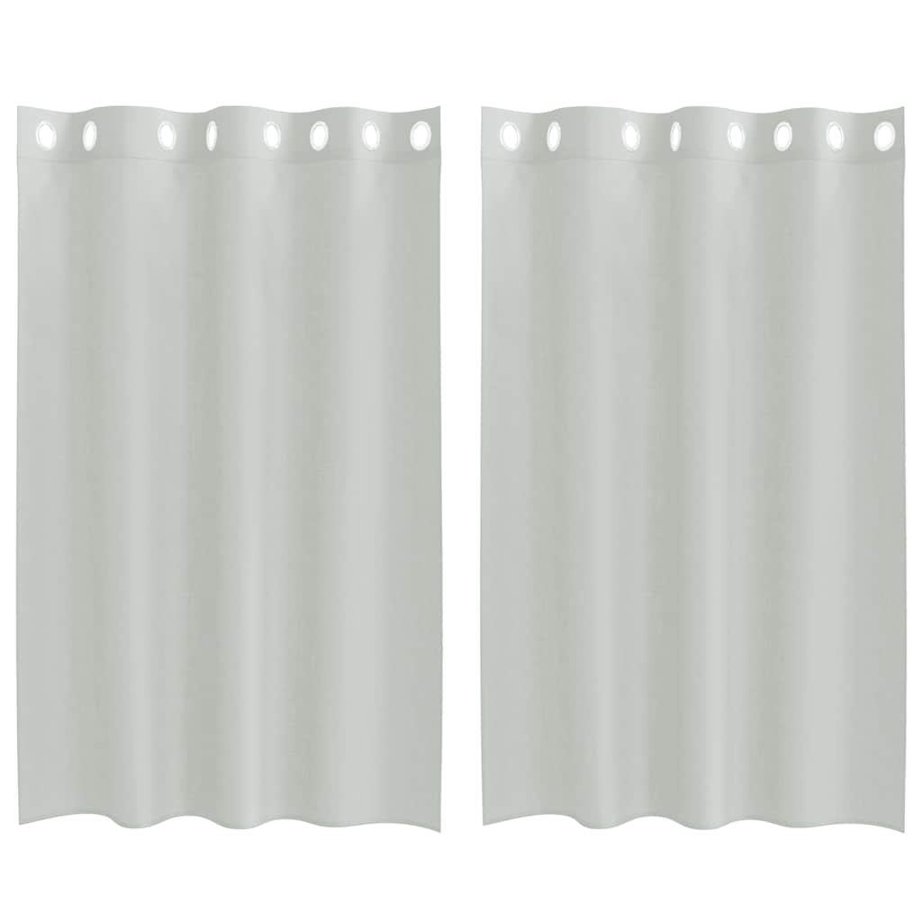 Voile Vorhänge mit Ösen 2 Stk. Apfelgrün 140x140 cm