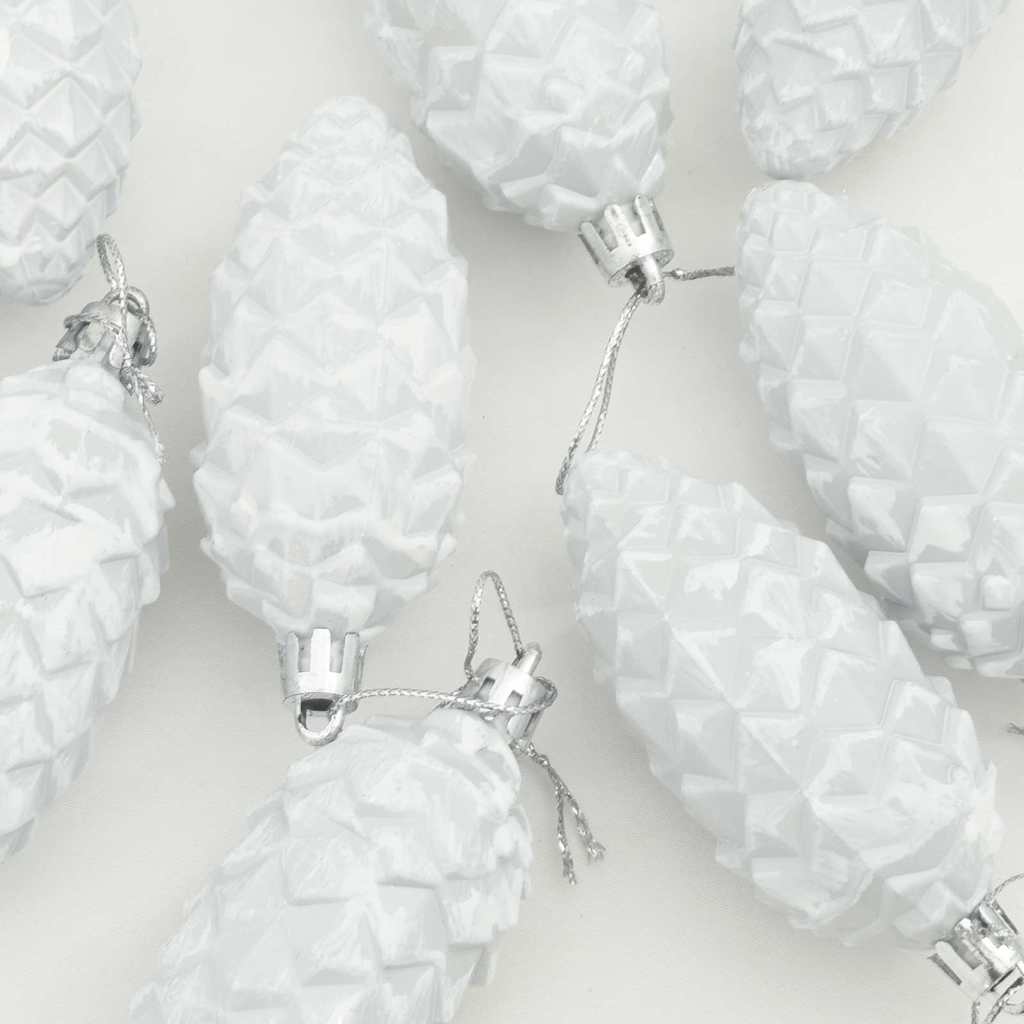 Weihnachts-Tannenzapfen Ball 40 pcs Silber Kunststoff
