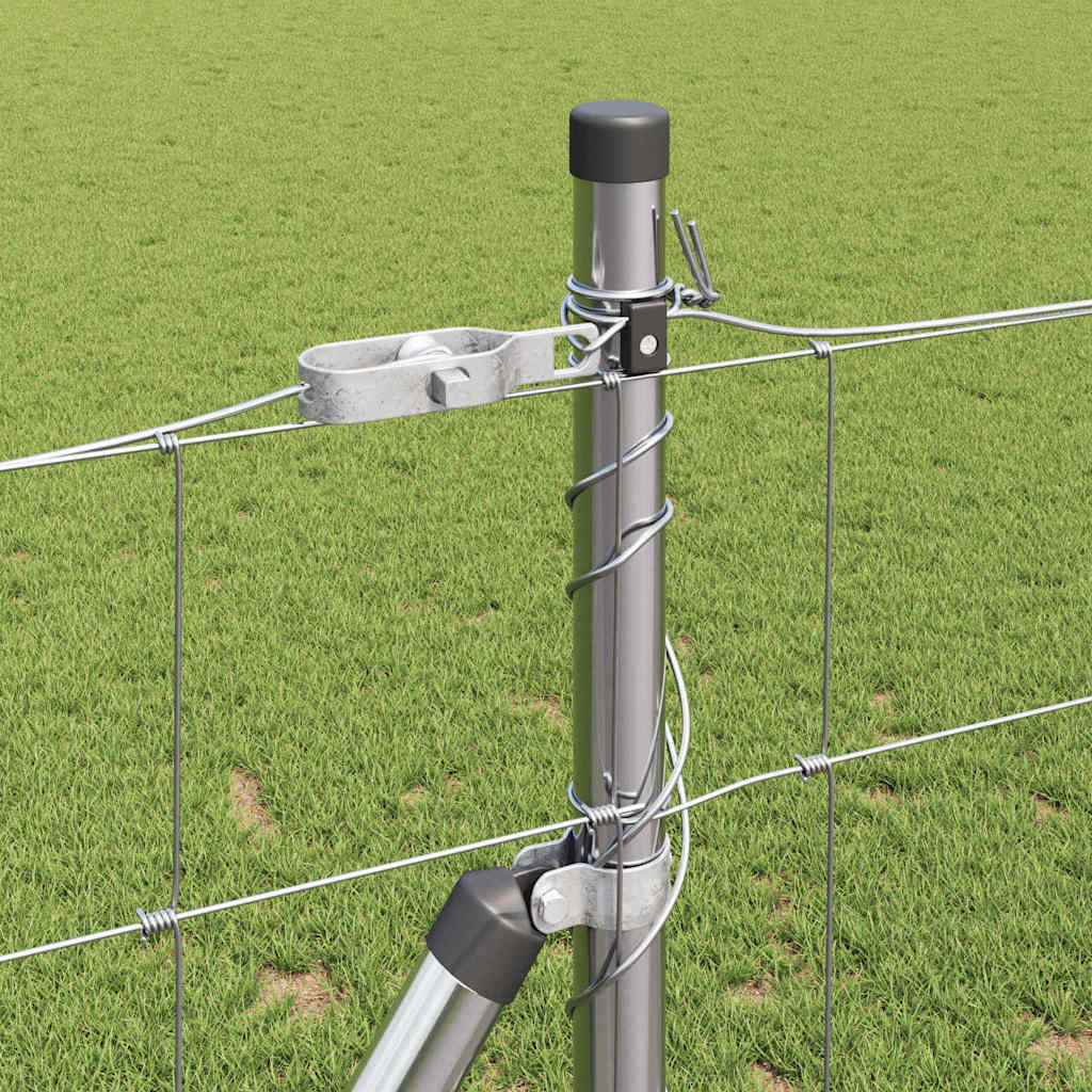 Ground Fix Geschweißter Drahtzaun 25 x 0,8 m Silber Netz