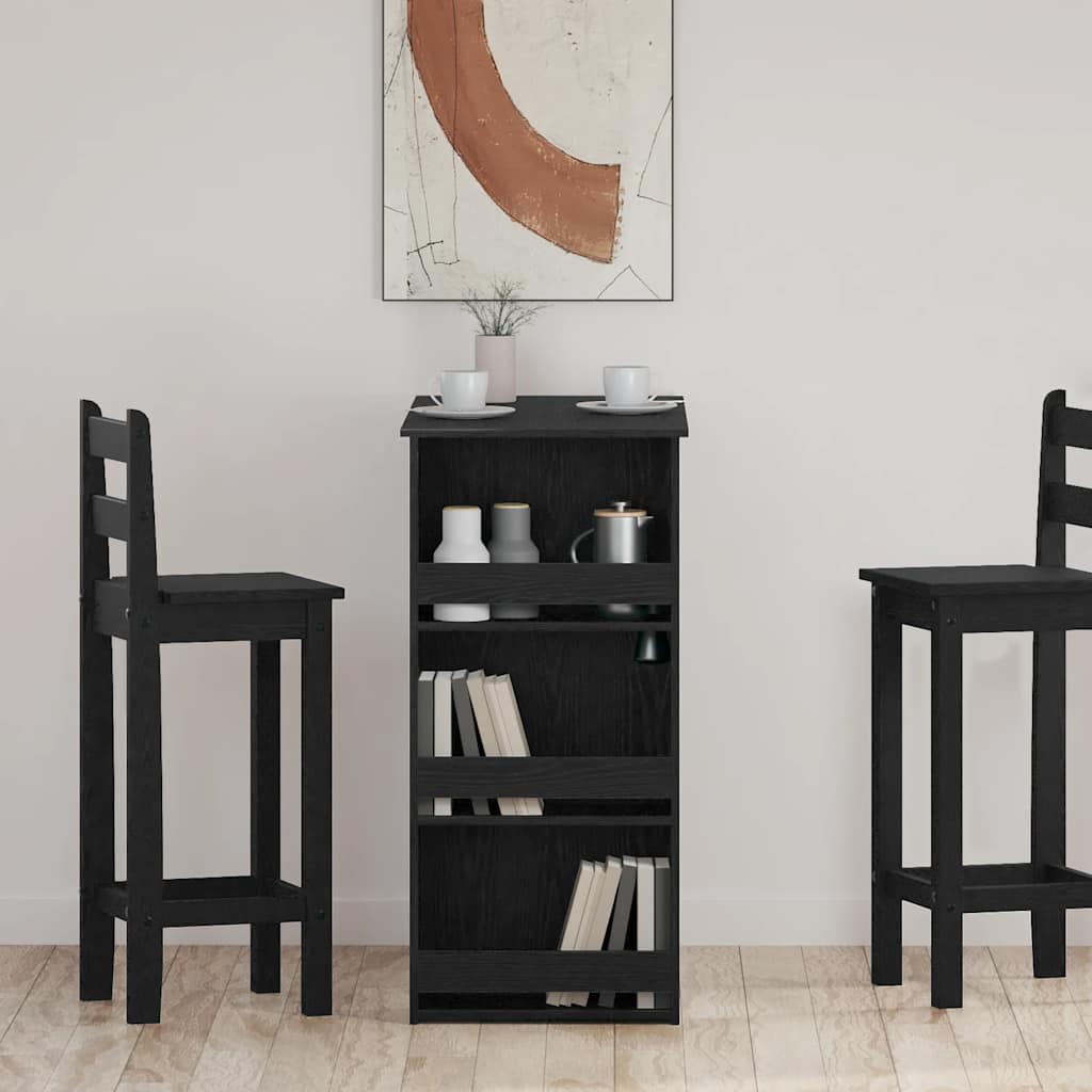 Bartisch mit Ablagefläche Weiß 102x50x103,5 cm Holzwerkstoff