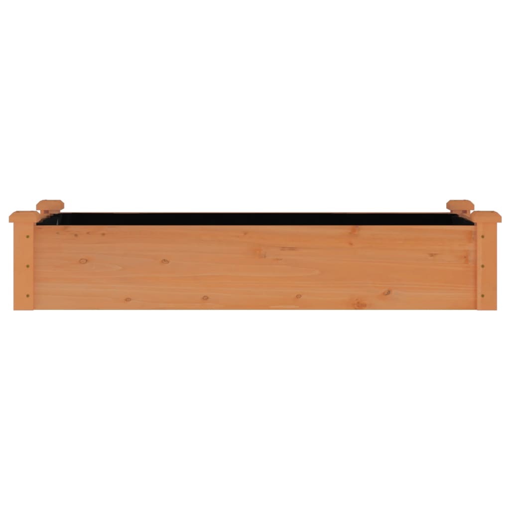 Hochbeet mit Einsatz Grau 120x45x25 cm Massivholz Tanne