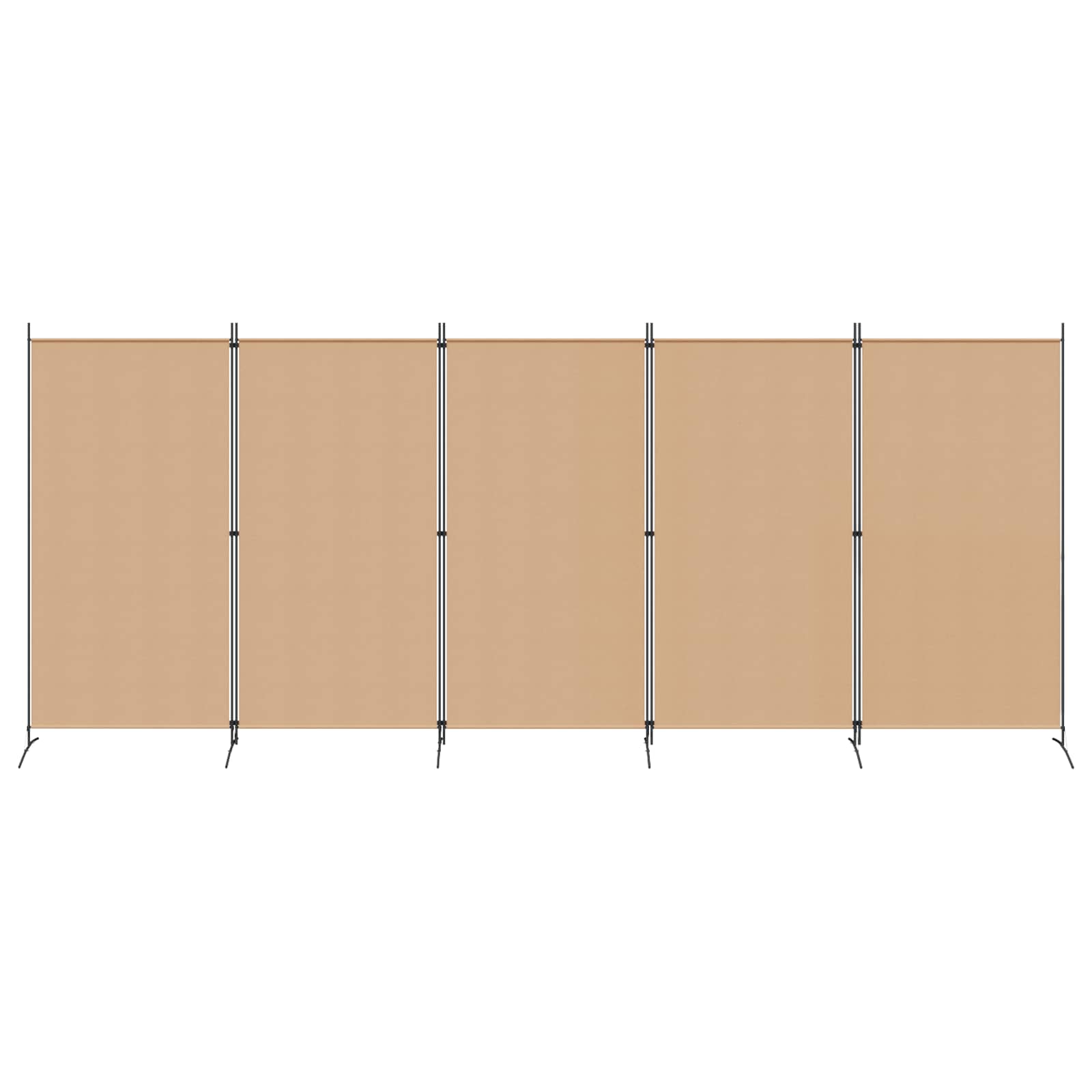 3-tlg. Raumteiler Weiß 260x180 cm Stoff