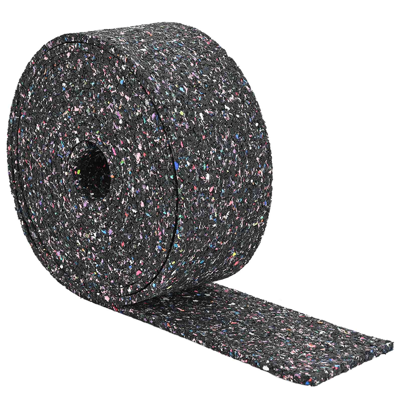 Gummi-Granulat-Rolle Schwarz 200 x 5 x 0,3 cm Gummi