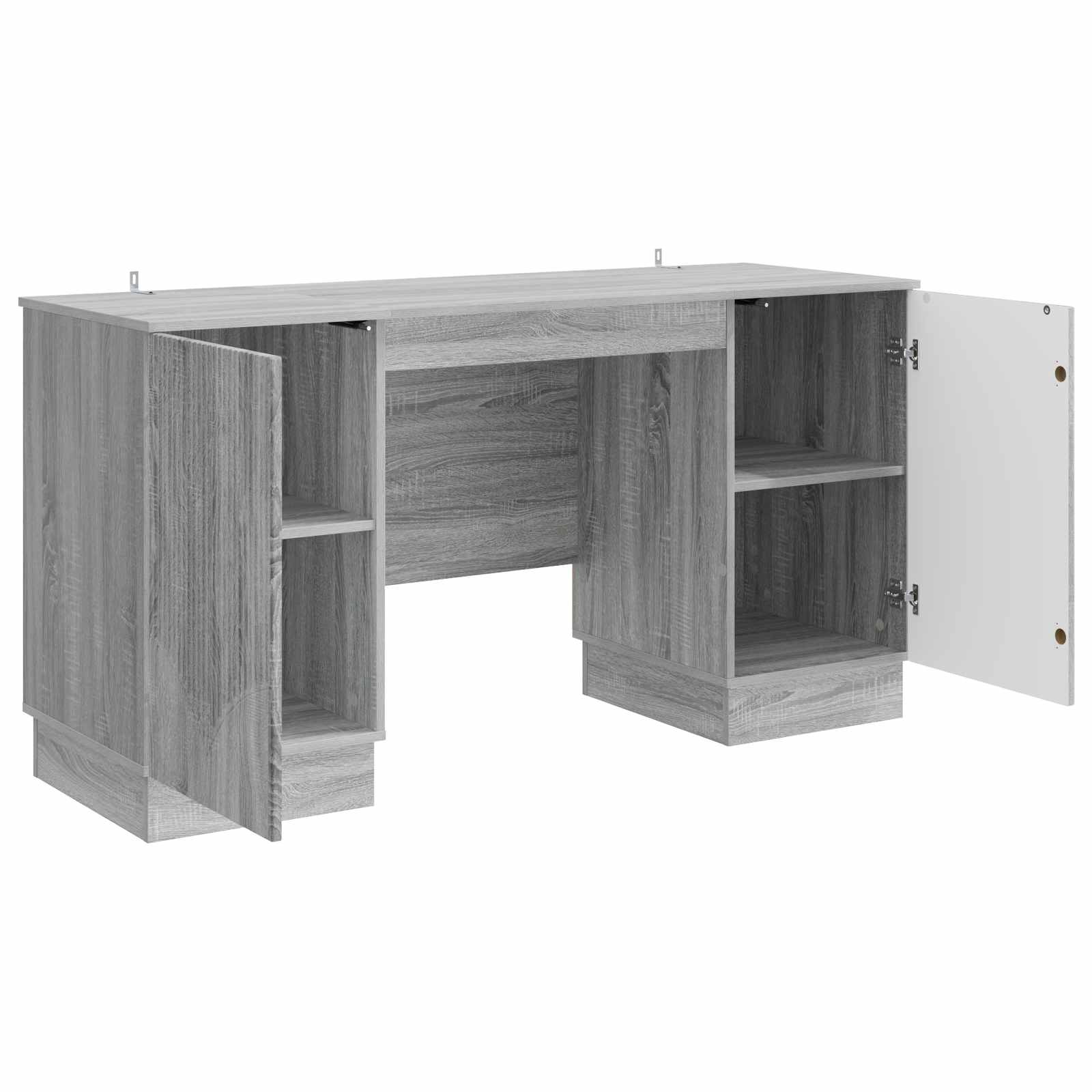 Schreibtisch mit Regal Schwarz 142,5 x 50 x 75 cm Holzwerkstoff