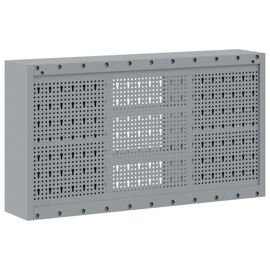 Werkzeugschrank mit Regal Schwarz und Grau 55 x 55 x 55 cm