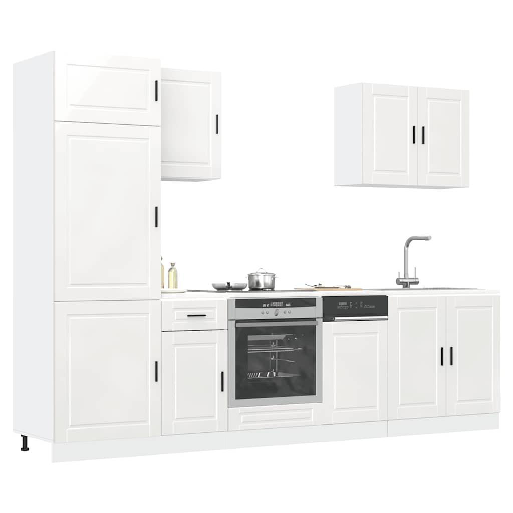 7-tlg. Küchenschrank-Set Porto Weiß Holzwerkstoff