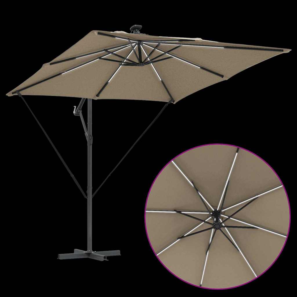 Sonnenschirm Sand 249 x 249 x 250 cm Polyester und Aluminium