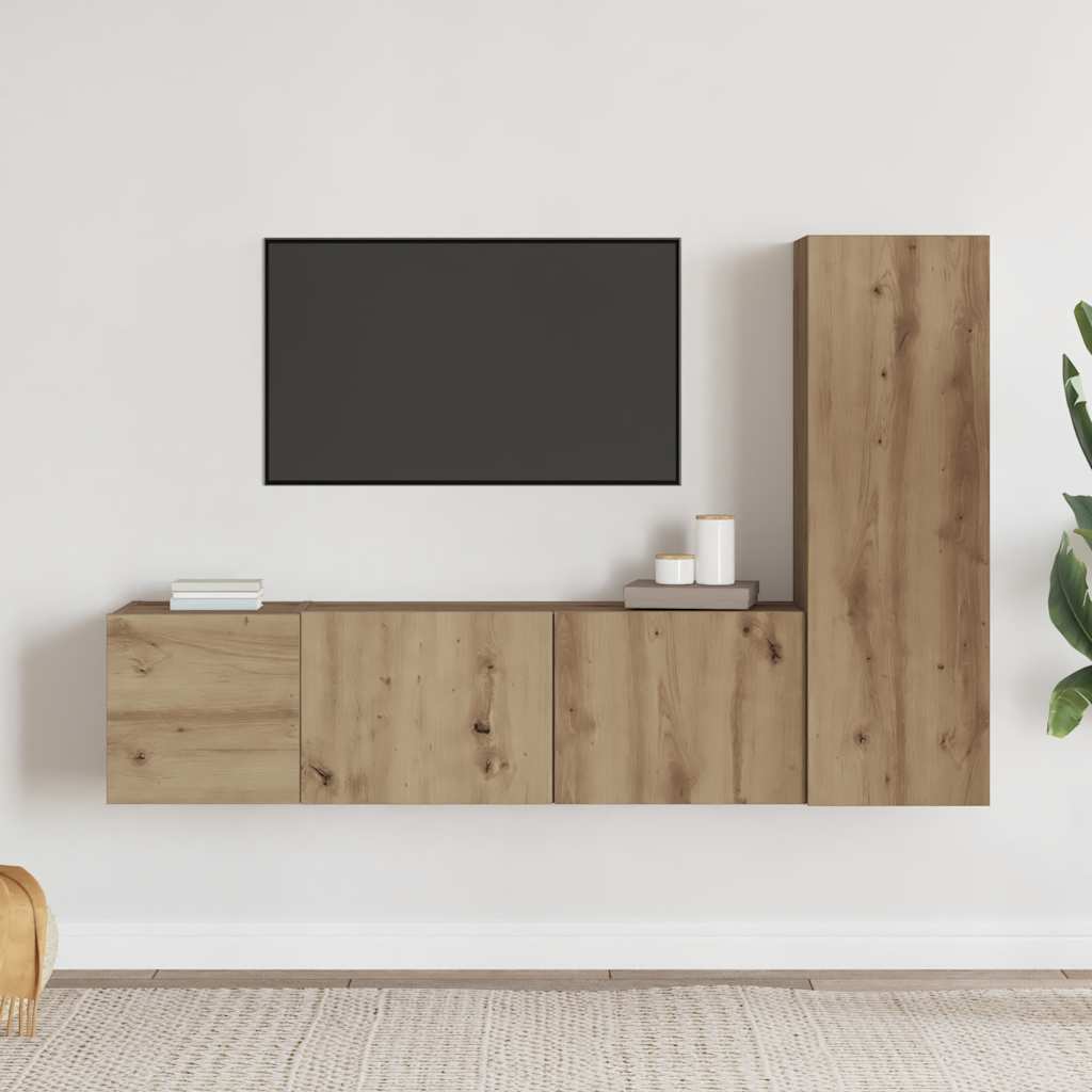 5-tlg. TV-Schrank-Set Weiß Holzwerkstoff