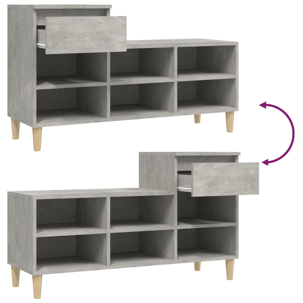 Schuhregal Weiß 102x36x60 cm Holzwerkstoff