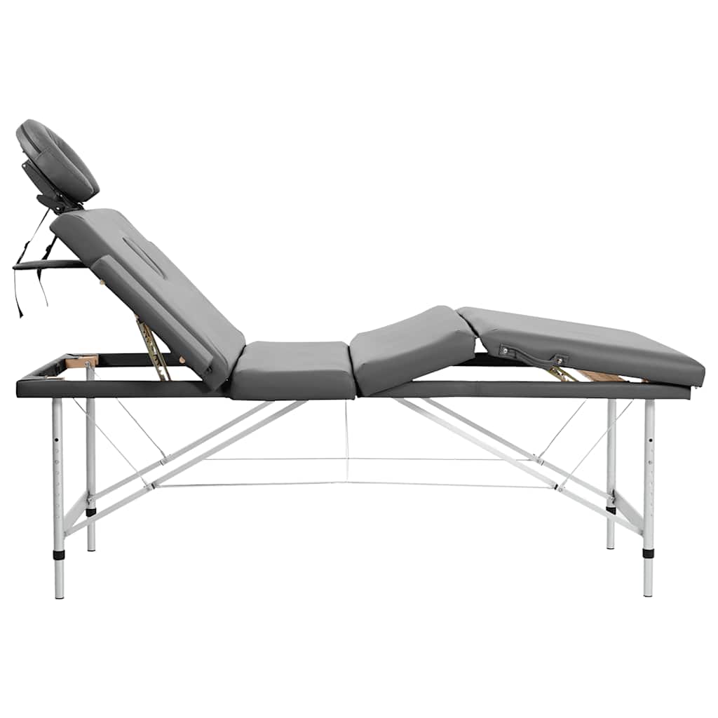 Massagetisch mit Aluminiumrahmen, faltbar 4 Zonen Blau