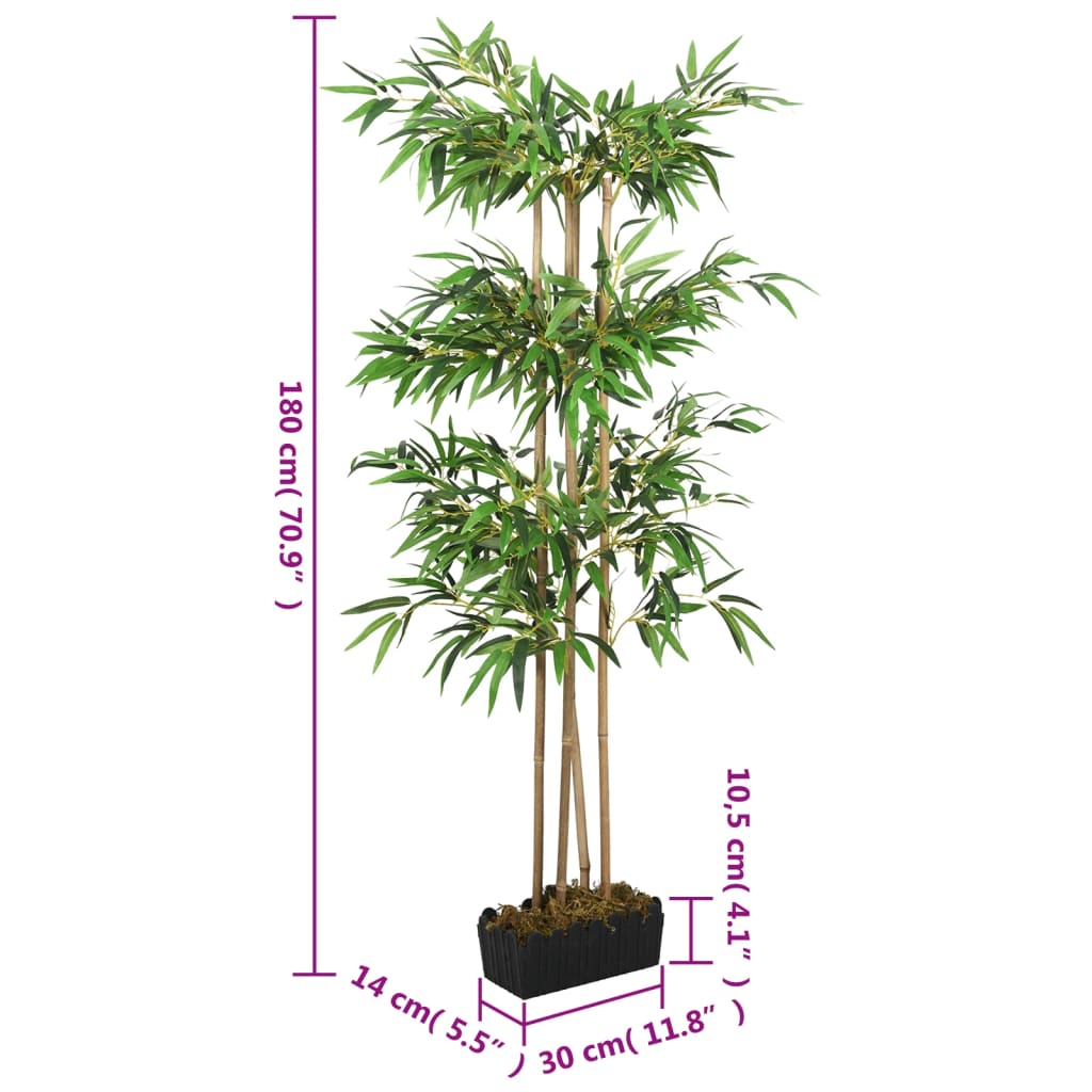 Bambusbaum Künstlich 1216 Blätter 180 cm Grün