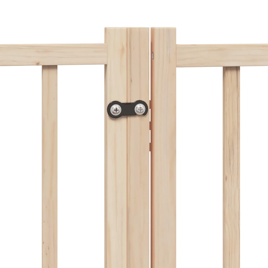 3-tlg. Hundetor Faltbar 150 cm Massivholz Tanne