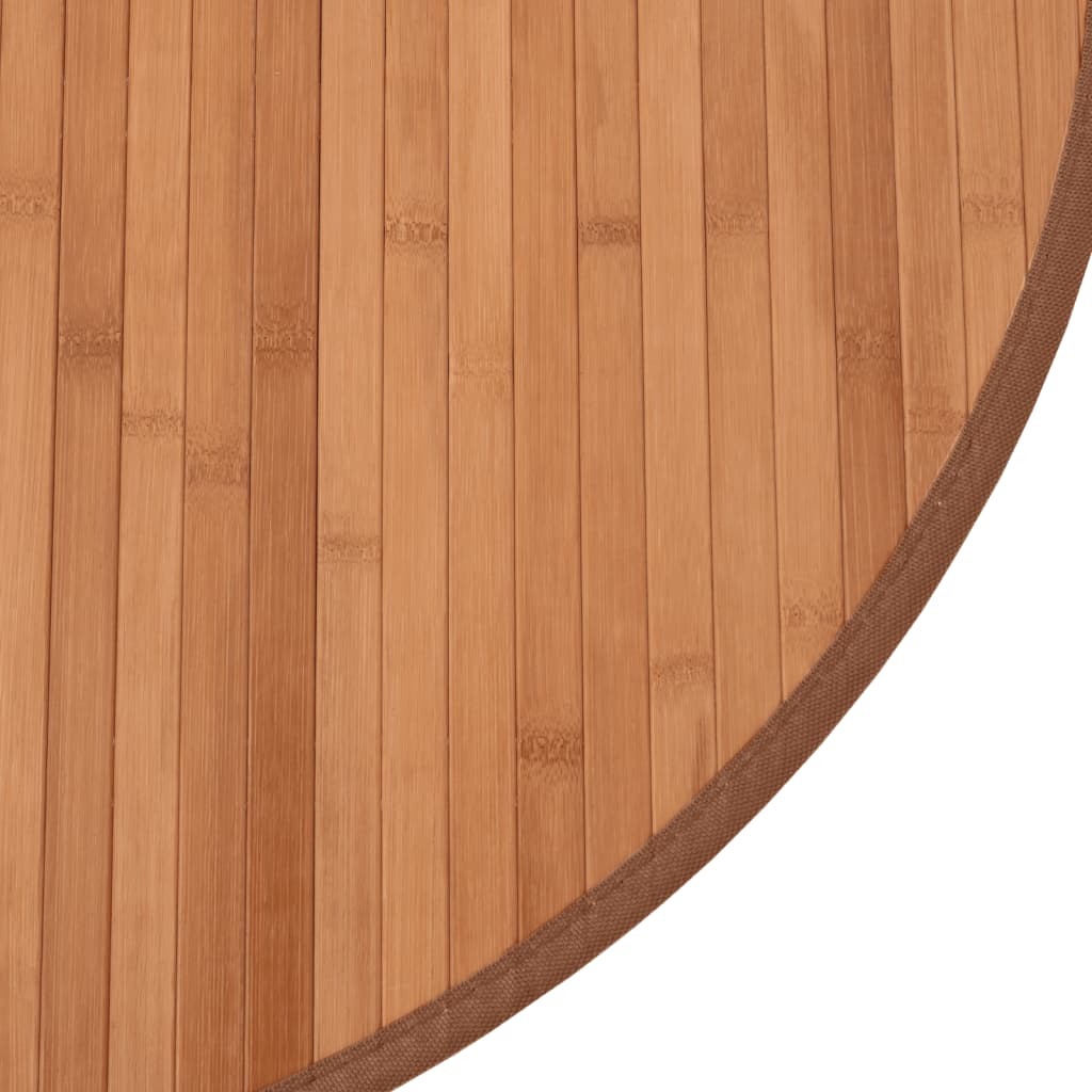 Teppich Rund Schwarz 60 cm Bambus