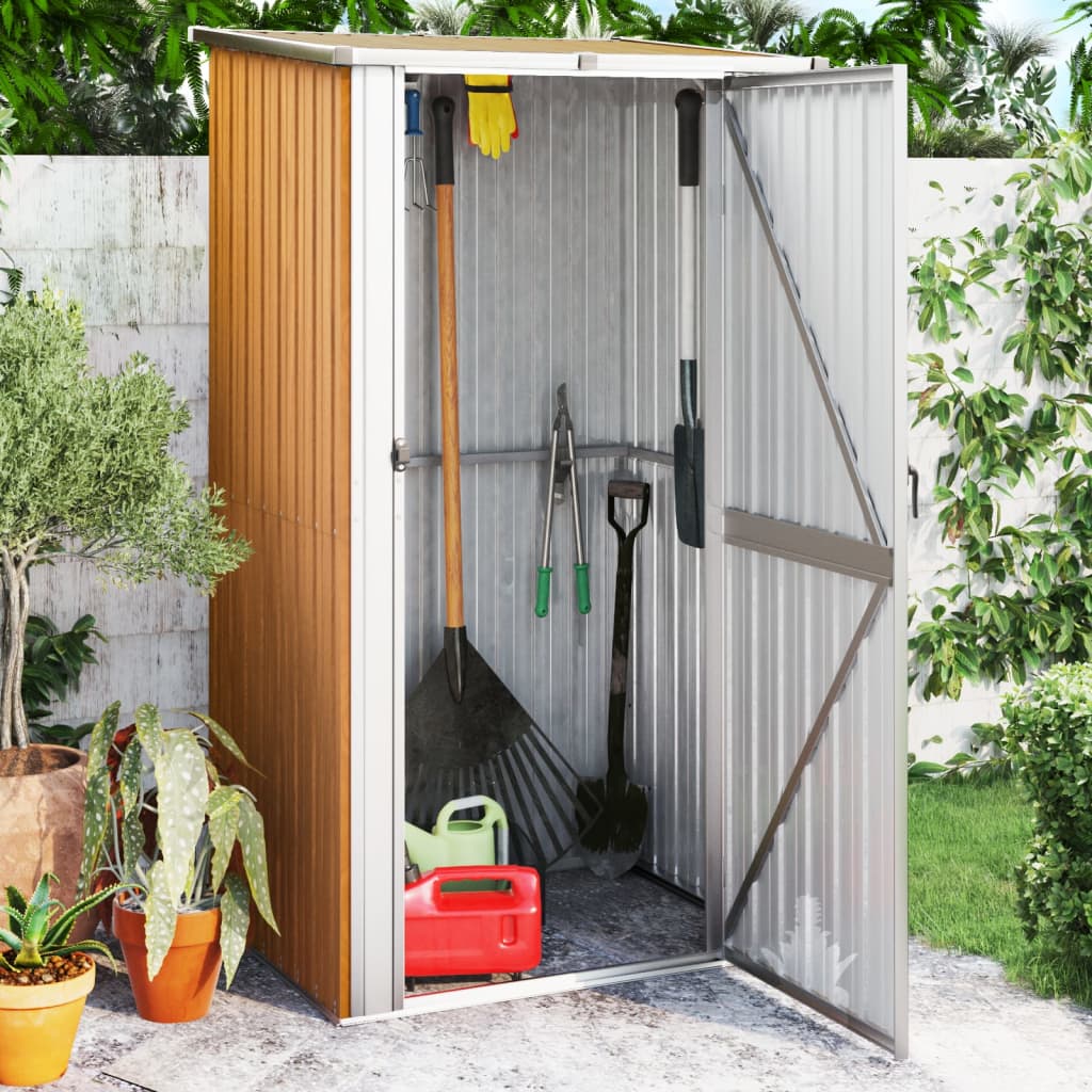 Gartenhaus Grün 118,5x97x209,5 cm Verzinkter Stahl
