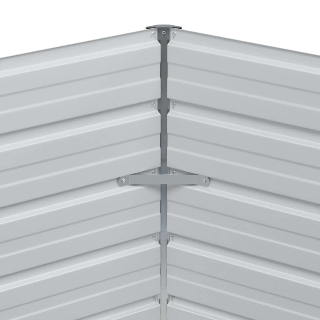 Garten-Hochbeet 129x45 cm Verzinkter Stahl Silber