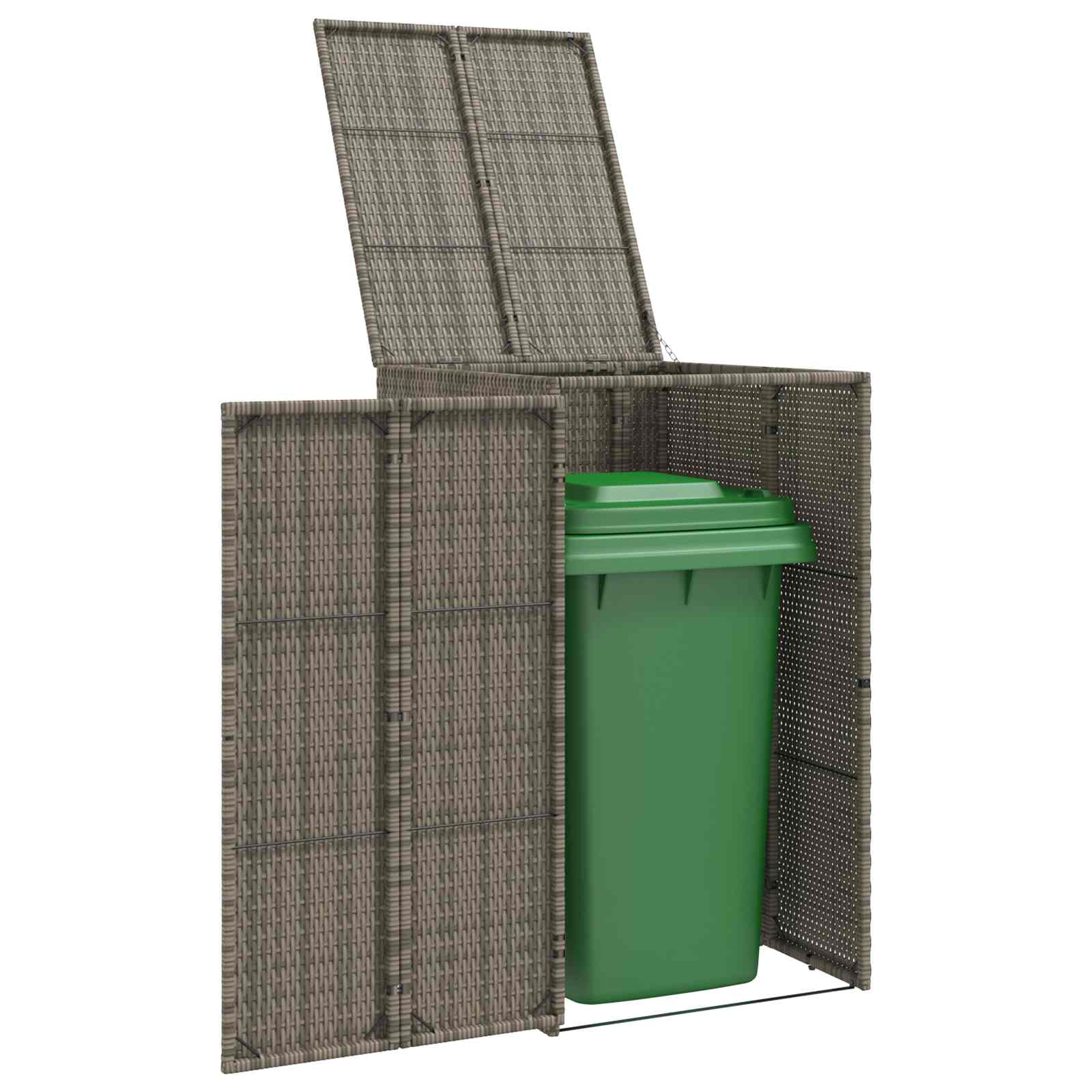 Mülltonnenbox Schwarz 65 x 80 x 115 cm Polyethylen