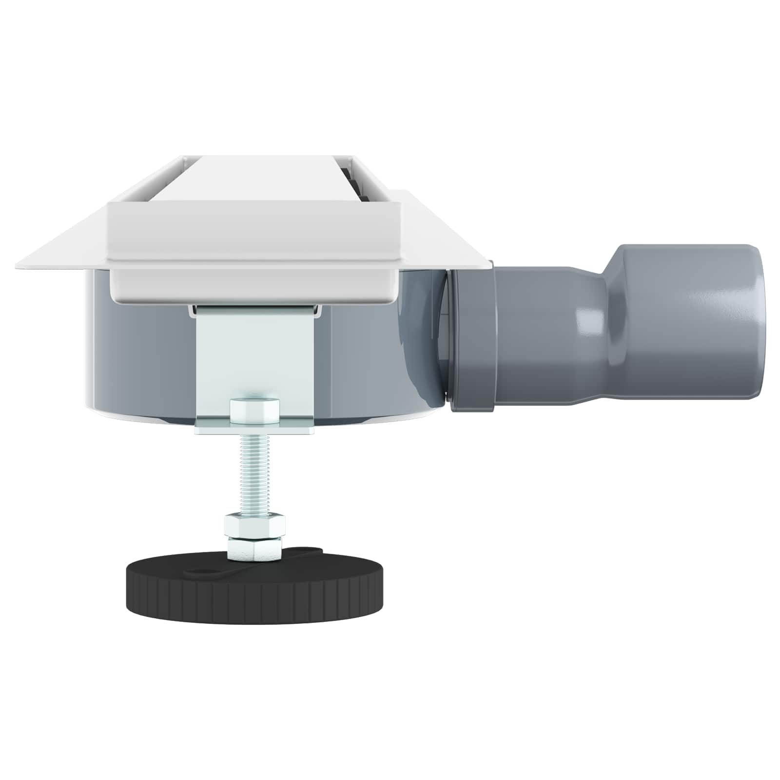 Duschablauf 2-in-1 mit 360° Siphon Silber 54 x 11 x 9,5 cm