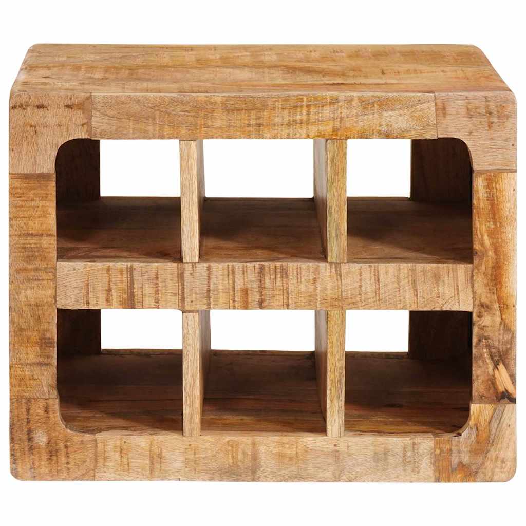 Weinregal mit Speicher Braun 44 x 30 x 35 cm Massivholz Mango