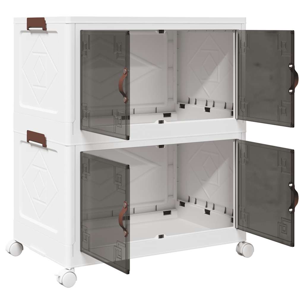Aufbewahrungsbox mit Rädern Stapelbar 28 L 48,5x29,5x33 cm