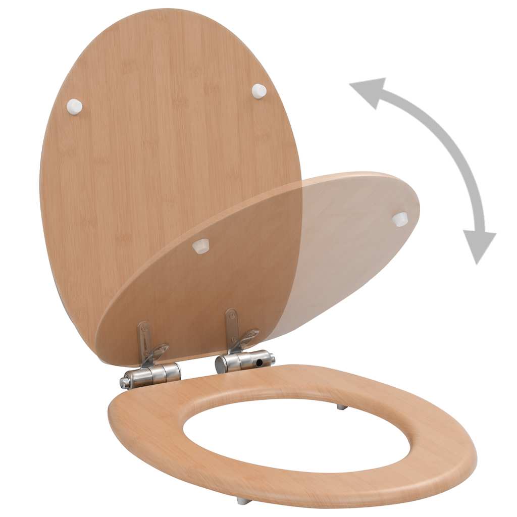 Toilettensitz MDF Deckel Schlichtes Design Weiß