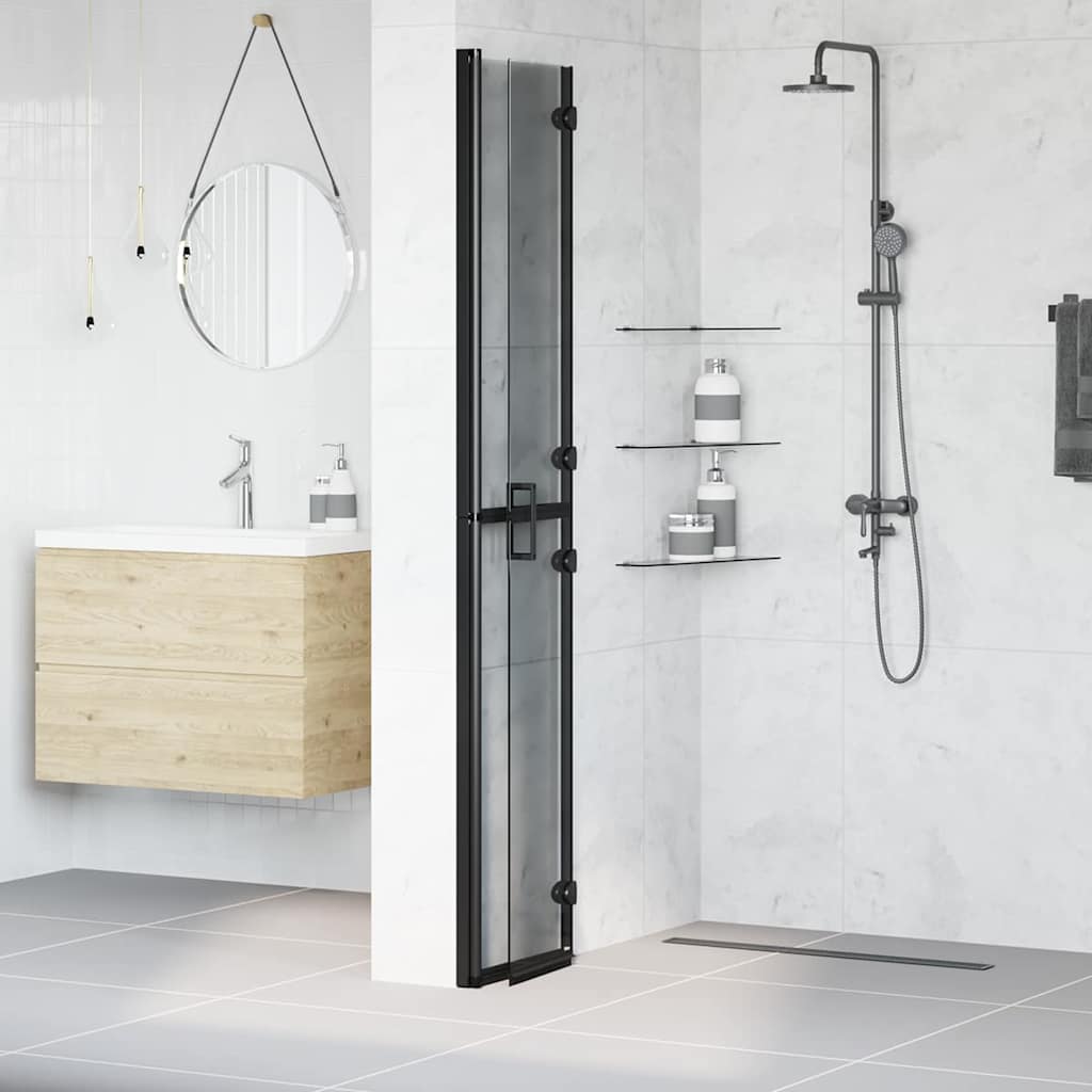 Faltbare begehbare Duschwand Transparentes ESG Glas 70x190 cm